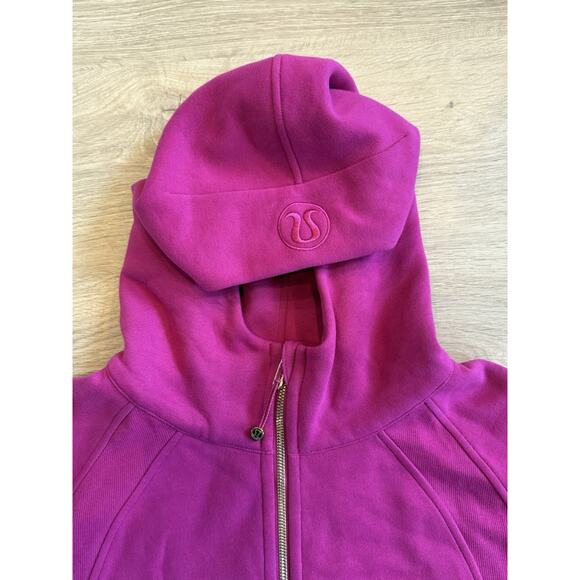 Lululemon Scuba Oversized Half Zip Hoodie Ripened Raspberry/Gold Size XL/XXL - Picture 3 of 7